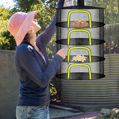 Doacpr 4 Layer Hanging Herb Drying Rack