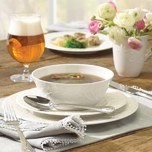 Opal Innocence Carved Porcelain 4 (4.95 LB / 4-Piece Place Setting)