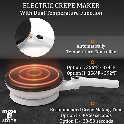 Cordless Electric Crepe Maker (8 Inch Cordless / Cordless / White)