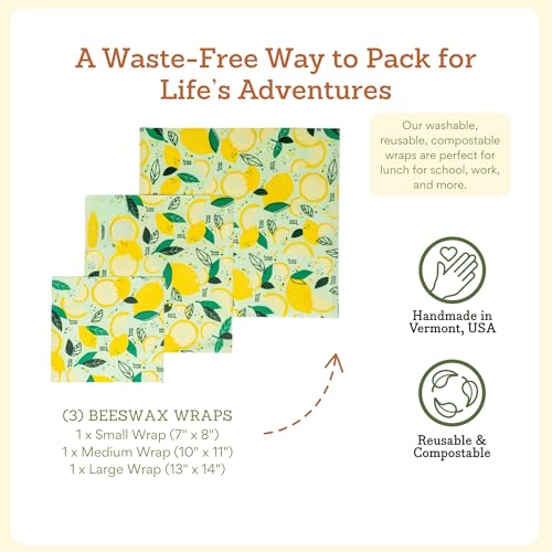 Beeswax Food Wraps (Fresh Squeeze / Small, Medium, Large)