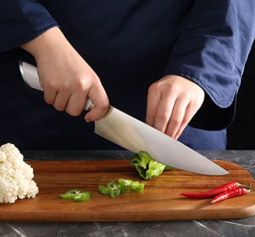 ELBERT Series German Steel Forged Knife Block Sets (17-Piece / White)