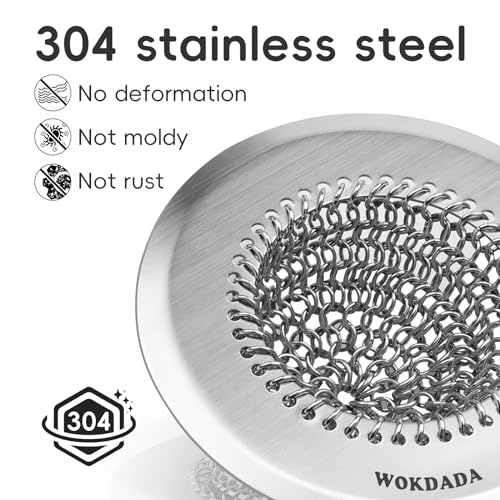 2 Pack Kitchen Sink Drain Strainer (Silver Silver)