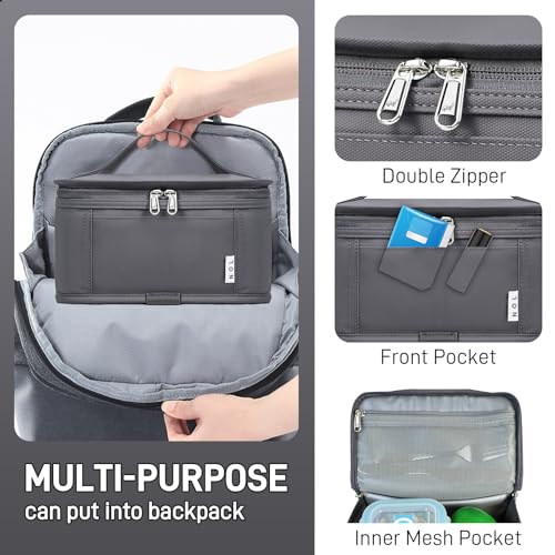 NOL Small Lunch Bag Mini Lunch Box Insulated Lunch Bag for Men