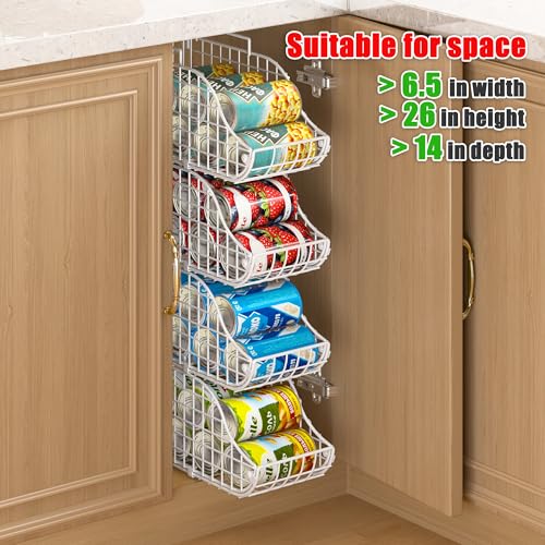4 Pack Stackable Can Rack Organizer for Kitchen Pantry (4 Count)