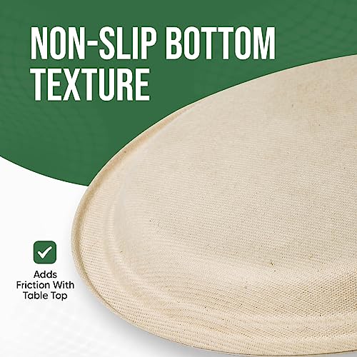 9 inch Paper Plate Heavy Duty Disposable (Brown / 9 IN)