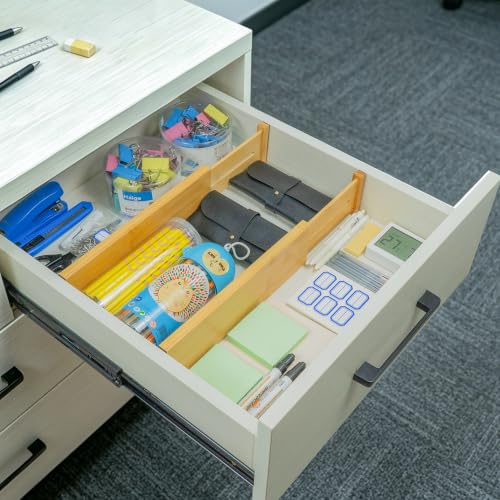 Bamboo Dresser Drawer Dividers (Natural / 3.2"H, Small)