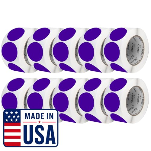 Purple Perforated Round Circle Dot Sticker 3 (Purple / 3 Inch)