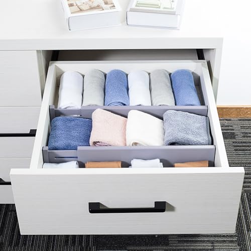 Kitchen Drawer Dividers Large (Lavender Gray / 2.4"H, Large)