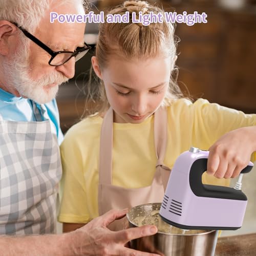 9 Speed Digital Hand Mixer Electric (Purple/Black)