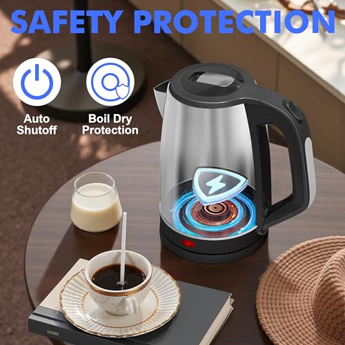 2.5L Large Electric Kettle (Black Silver)