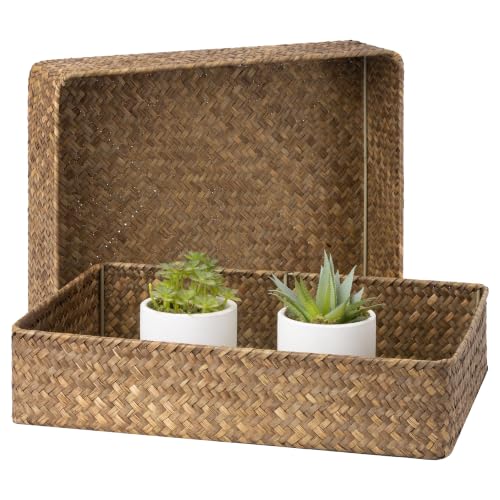 Large Bathroom Baskets (Brown(seagrass) / 15 ¾"L x 11 ¼"W x 3 ½"H)