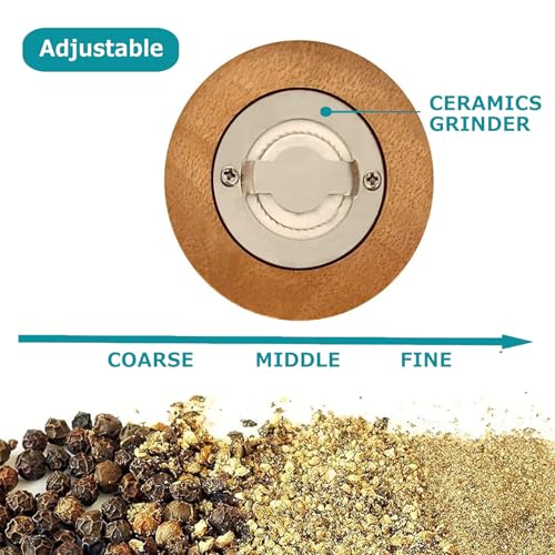 Salt and Pepper Grinder Set (2 Pieces-6 in-Wood)