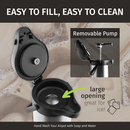 Coffee Carafe with Pump 102oz (Silver / 102 Ounces)