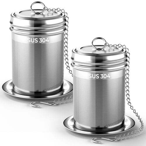 2 Pack Reinmoson 304 Stainless Steel Tea Infuser for Loose Leaf Tea (Small)