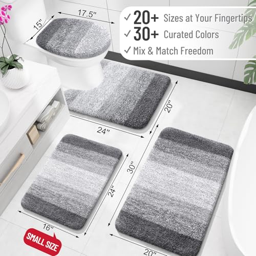 Bathroom Runner Rug 45x27 (45" X 27" / Grey)