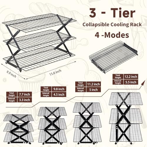 3 Tier Collapsible Cooling Rack (26 Count)