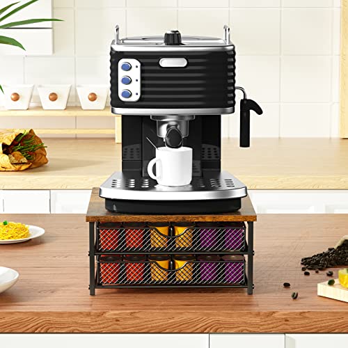 Coffee Pod Drawer K Cups Organizer 2 (2-Tier / Black)
