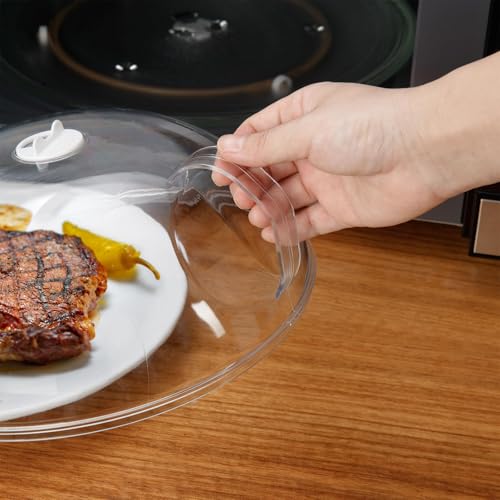 Microwave Splatter Cover for Food (10.5 inches (without water steamer) / Clear)