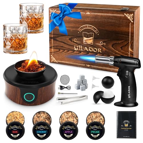 Electric Whiskey Smoker Kit with Torch (Premium Whisky Smoker Kit (Best Gift Choice))