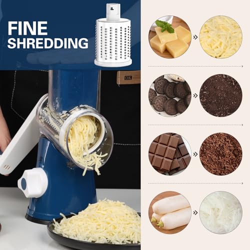 Rotary Cheese Grater Hand Crank Cheese Shredder for Fresh Cheese