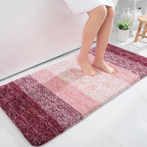 Large Bathroom Rugs 50x30 (50" X 30" / Red)