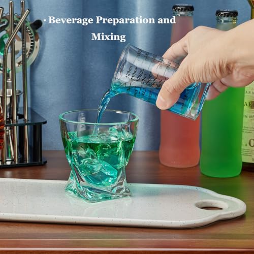 Ackers 4 Oz Glass Measuring Cup (Black(Pack of 2))