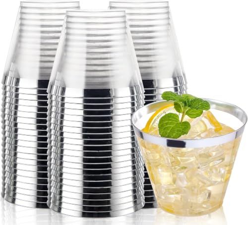 200PCS Silver Plastic Cups (9-Silver-200)