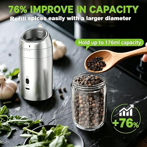 Electric Salt and Pepper Grinder Set