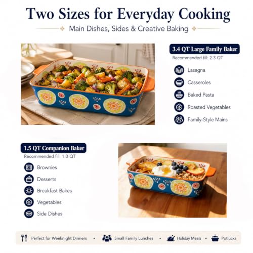 Ceramic Baking Dish Set (Ocean Blue)