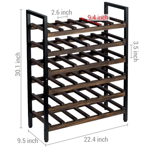 Wine Rack Freestanding Floor Stand (Solid Wood)