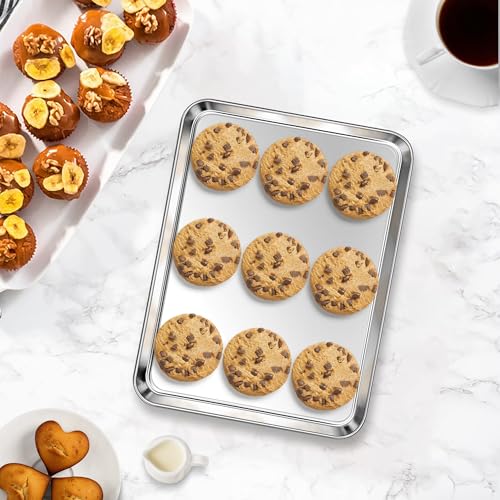 1 Pack 9 x 7 Inches Mini Stainless Steel Baking Sheet