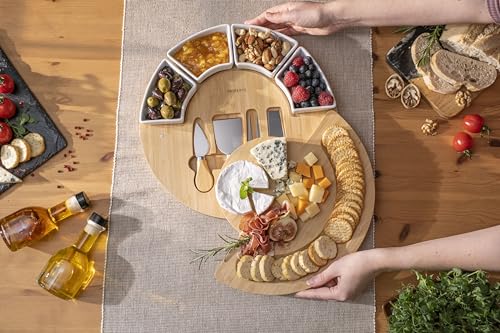 Charcuterie Board Set and Cheese Serving Platter (13 inch)