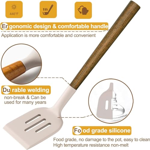 Silicone Cooking Utensil Set (Khaki)