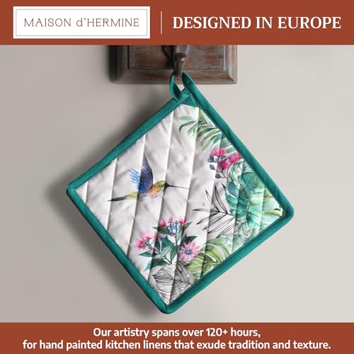 Pot Holders 100% Cotton Potholders (011 - Tropiques / 8" x 8" (Pot Holder Pack of 1))