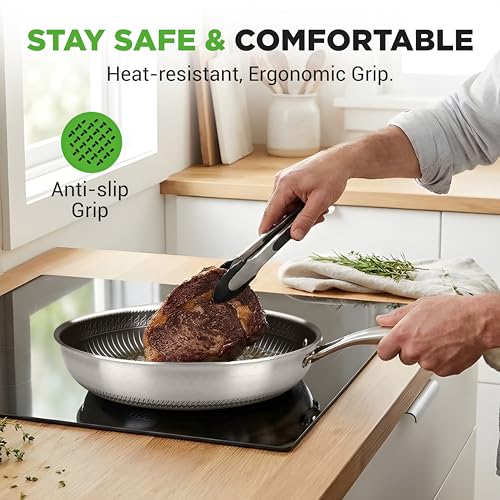 12" Stainless Steel Frying Pan with Lid (12" Frying pan / Stainless Steel)