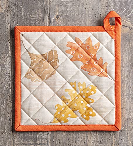 Pot Holders 100% Cotton Potholders (103 - Colours of Autumn / 8" x 8" (Pot Holder Pack of 1))