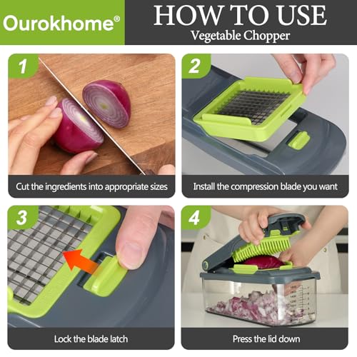 Vegetable Chopper Cutter with Container (2 Count (Blade))