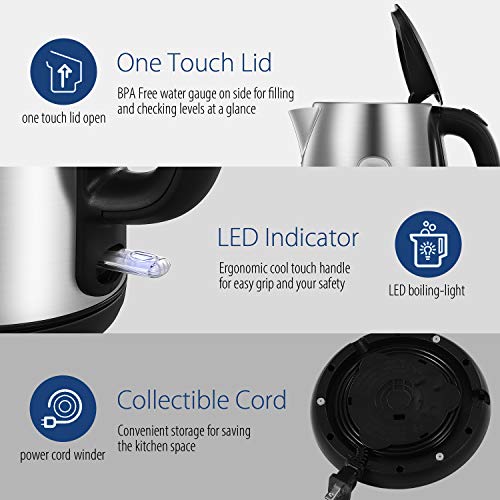Stainless Steel Electric Kettle (1.8 Quarts / Stainless Steel)