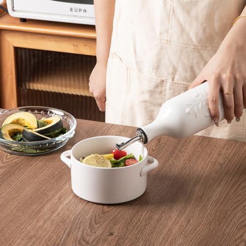 Sweejar Large Olive Oil Dispenser Bottle (White / Patterned styles)