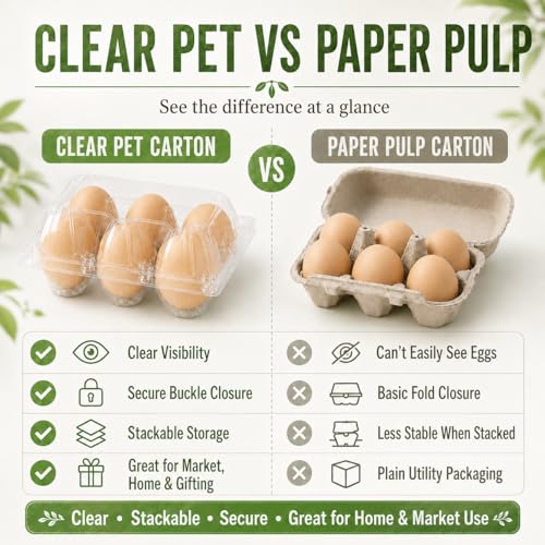 100 Pack Egg Cartons 6 Count (Medium-100PK-6CT)