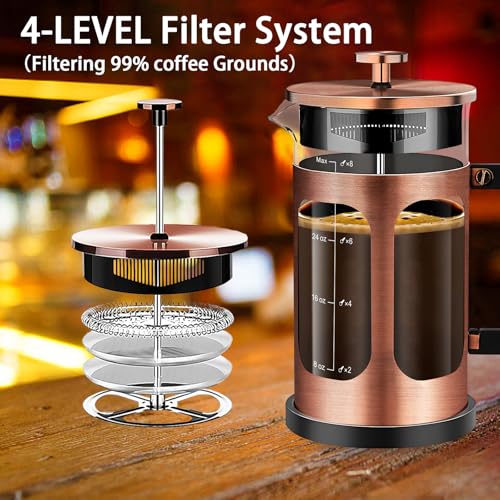 French Press Coffee Maker (Copper / 34 oz)