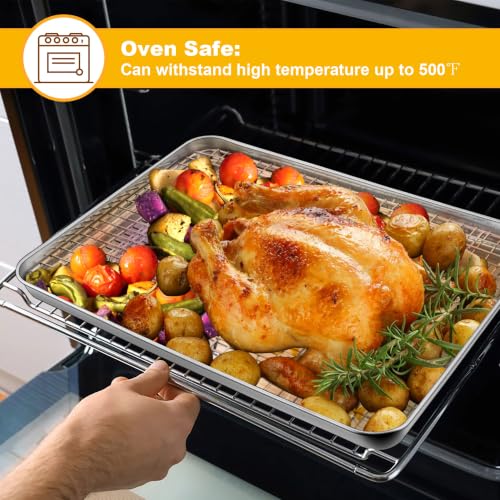 19.6 Inch Cookie Baking Sheet Pan with Wire Rack (19.6 Inch)