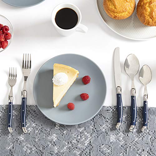 Laguiole 20 Piece Stainless Steel Flatware Set (Navy Blue)