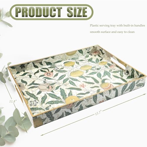Plastic Serving Tray with Handles for Coffee Table (Multi L)