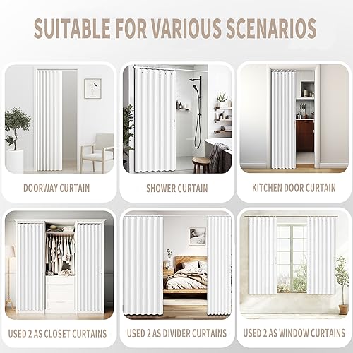Door Curtains for Doorway (White / 39"W x 78"L (Pack of 1))