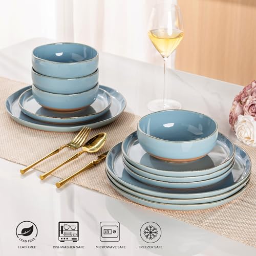 Dinnerware Sets for 4 (Stone Blue / Service For 4(12Pcs))
