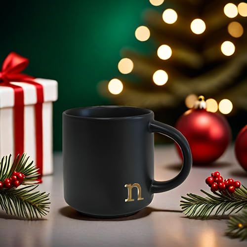 Black Ceramic Coffee Mug (Black-N)