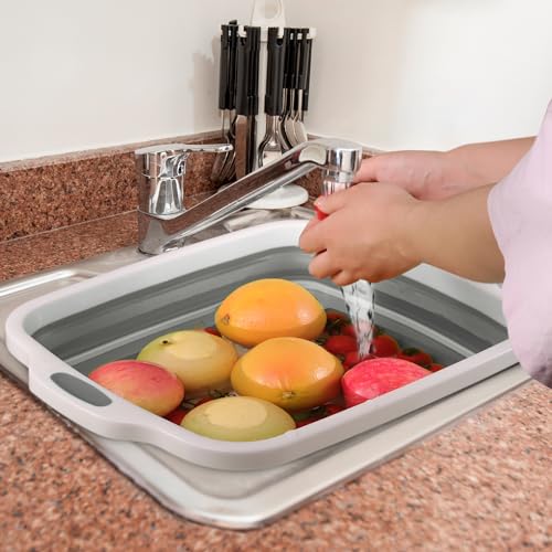 Space Saving Cutting Board (White/Grey)