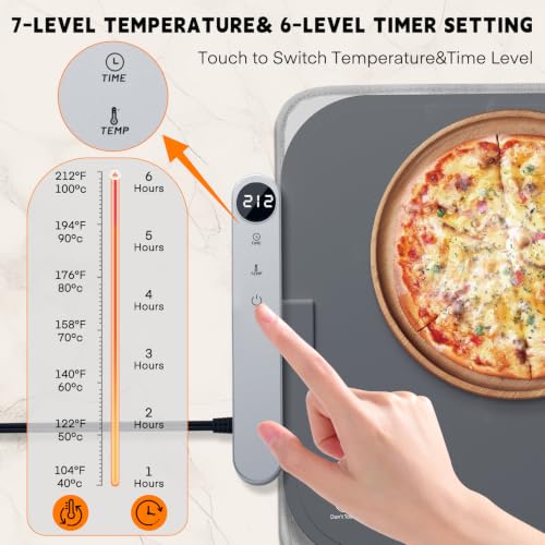 Warming Mat for Food (Dark-grey / XXL: 45.3''×15.8'')