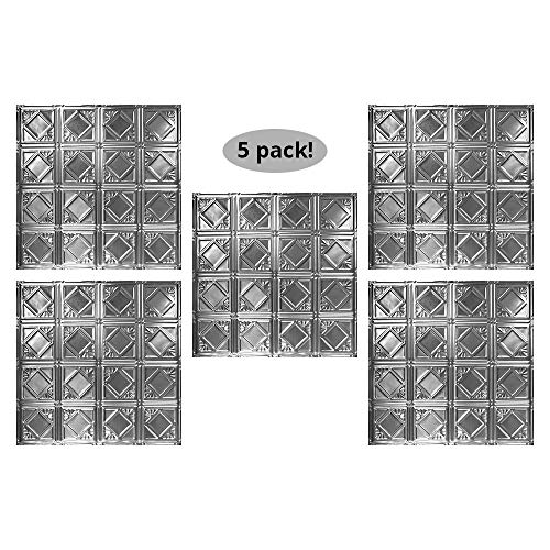 Tin Backsplash [5 (Pattern #19 / Brushed Satin Nickel)